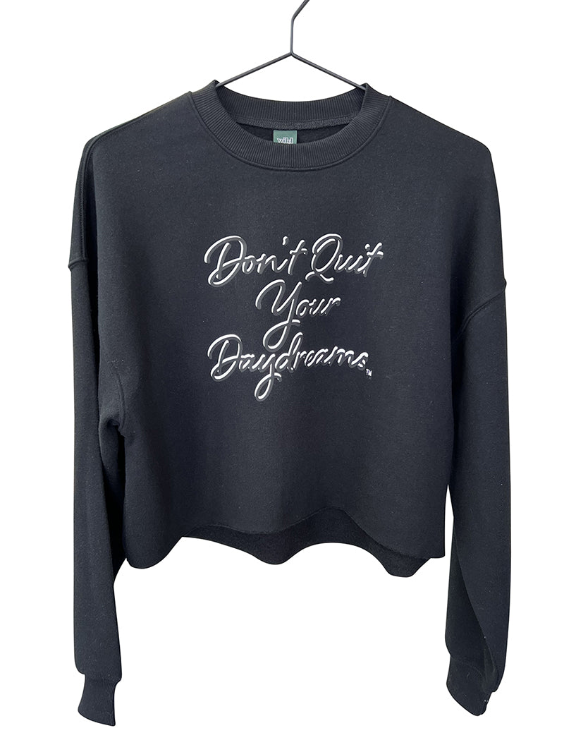 DQYD Cropped Sweatshirt - Black